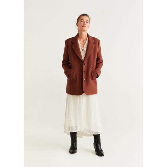 Mango Jackets & Blazers - Mango (NWT) Lapels Wool Oversized Coat Blazer Jacket